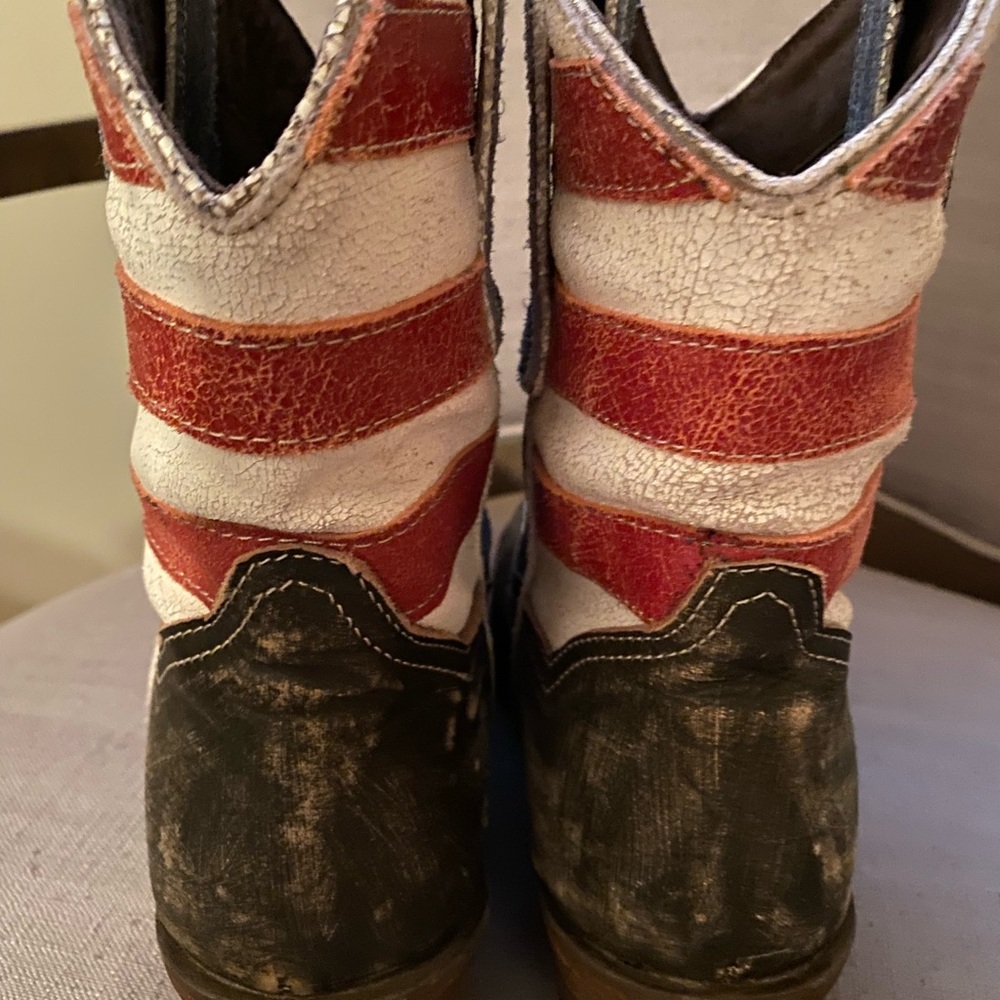 Mid calf western American flag boots - Picture 3 of 4